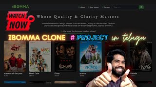 Ibomma clone project html css in telugu  Movie website clone Ayushpenumatsa finalyearprojects [upl. by Liagaba]