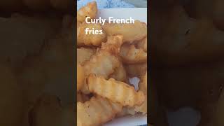 curly French fries  food easyfoodtomakeathome breakfastfood [upl. by Elehcar927]