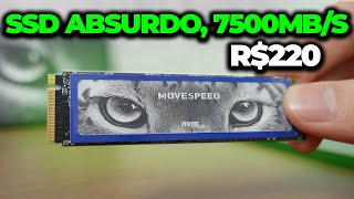 SSD NVME DE 1TB COM 7500MBPS E POR R220 PARECE BRINCADEIRA SSD MOVESPEED [upl. by Yendahc984]