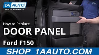 How to Replace Rear Door Panel 0914 Ford F150 [upl. by Ardnoel829]