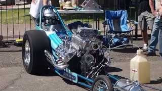 Nostalgia nitro dragster start at Wild Horse Pass Motorsports Park April 6th 2014 [upl. by Chasse358]