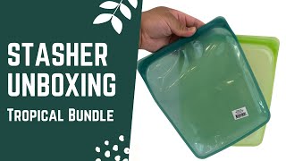 Stasher Bag Unboxing  Tropical Bundle [upl. by Notyap]