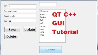 QT C GUI Tutorial 18 How to Link QListView with sqlite Database values [upl. by Enyamart]