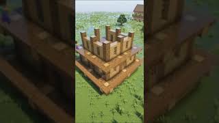 comment faire une maison en bois facile sur minecraft en survie comme en créatif minecraft shorts [upl. by Zsa]