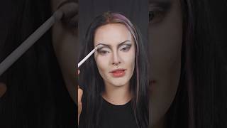 Morticia Addams Makeup 🥀🖤  makeup halloween morticia morticiaaddams [upl. by Yrgoerg]