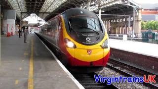 Virgin Trains Class 390 052 Alison Waters departing Preston Alison Waters [upl. by Aelber988]