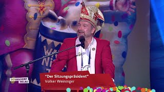 Der Sitzungspräsident quotVolker Weiningerquot  Düsseldorf Helau 2024 [upl. by Emmott]