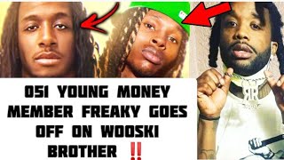 051 Young Money Member Freaky REACTS To Wooski Brother Big Mike Oblock DISSING Him In Interview [upl. by Norvin]