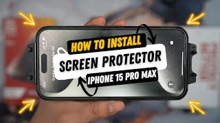 iPhone 15 Pro Max  How to Install Screen Protector [upl. by Anyehs162]