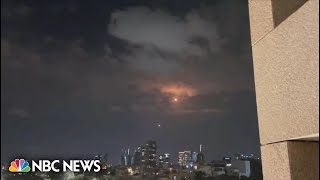 Video shows Iron Dome deflecting rockets in Tel Aviv [upl. by Artkele]