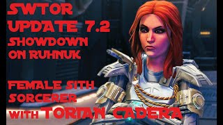 SWTOR 72 Showdown on Ruhnuk Game Movie Female Sith SorcererTorian [upl. by Taima]