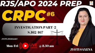 CrPC INVESTIGATION PART2 S162 TO 167 for RJS  CrPC  RJS 2024  Judiciary  RJS Coaching rjs [upl. by Shu]