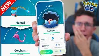 CLAMPERL HUNTAIL amp GOREBYSS in Pokémon GO HOW TO GET THEM New Event [upl. by Eirak362]