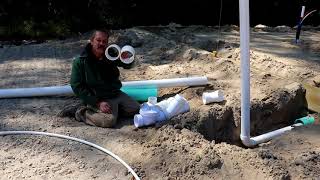 Running a sewer line part 1 parts and pipe [upl. by Chappy]