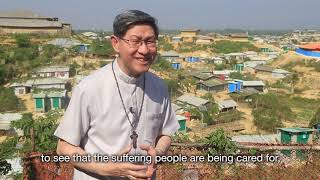 Cardinal Tagle in Coxs Bazar Rohingya Refugee Camp [upl. by Buyse]