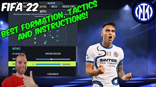 FIFA 22  BEST INTER Formation Tactics and Instructions [upl. by Ynnaf]