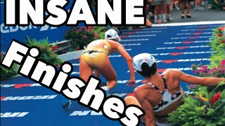 5 Most Insane Triathlon Finishes [upl. by Neik]