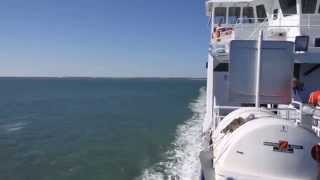 boat crossing Bateau Le VerdonsurMer amp Royan France [upl. by Ahsrats]