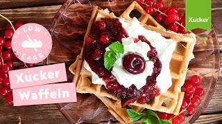 Low Carb Waffeln  Waffelrezept OHNE ZUCKER [upl. by Dumah]