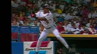 Albert Belle Slow Motion Home Run Baseball Swing Hitting Mechanics Instruction Hit [upl. by Adliw745]