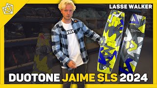 First Look At The Duotone Jaime SLS 2024 Kiteboard Featuring Lasse Walker  Kitemana Overview [upl. by Ahsemot555]