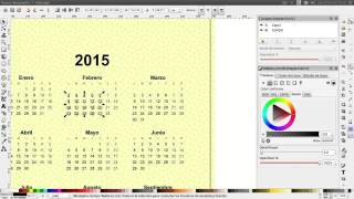 Tutorial Crear calendario rápido con Inkscape [upl. by Hakilam]