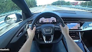 2020 Audi Q8 S Line  FULL Q8 50 TDI Quattro Drive Review Long  Acceleration Sound [upl. by Ahseem]