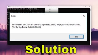 How to Fix Windows Update Error Code 0x800b0003 While Updating Windows Guide [upl. by Emiline]