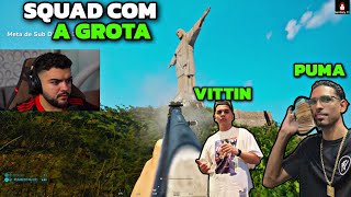 LUQUET4 JOGANDO SQUAD COM A GROTA  FEAT FERRÃO PUMA CDD VITTIN  COTONETE  GTA RP [upl. by Nifled686]