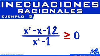 Inecuaciones racionales solución  Ejemplo 8 [upl. by Kalli]