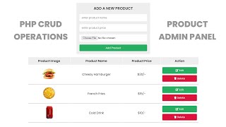 Create A Responsive ECommerce Product Admin Panel With CRUD Using HTML  CSS  PHP  MySQL [upl. by Widera]