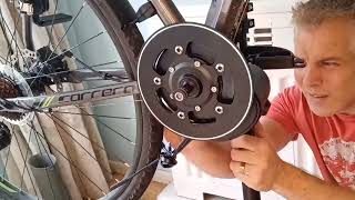 DIY Electric Bike Conversion Tongsheng TSDZ2 3 of 4 Fitting motor and cabling [upl. by Anaidirib]