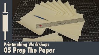 Linocut printmaking Tutorial 05 Preparing the Print Paper [upl. by Snoddy]