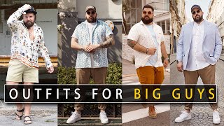 outfits for big guys  fat guys dressing style [upl. by Ellicec]