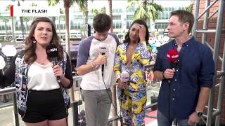 Grant Gustin Candice Patton and Todd Helbing at IGN SDCC2017 [upl. by Franciska]