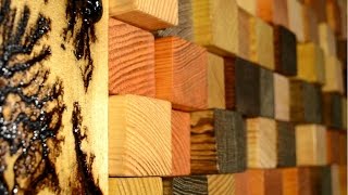 Reclaimed wood 3D wall panel [upl. by Ajan855]