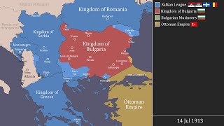 Second Balkan War and Aftermath 1913 Every Day [upl. by Ennaerb]