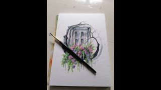 Süße Oster Karte Frühling Anfänger Fortgeschrittene simple step by step Deco Aquarell [upl. by Anerhs]