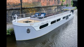 Finesse quotDiscoveryquot an all electric Wide Beam Yacht Review for Crick 2022 called Time of LiFe [upl. by Triny]