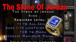 D2R Unique Items  The Stone Of Jordan Ring Used To Spawn Uber Diablo [upl. by Tigram]