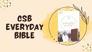 CSB Everyday Study Bible [upl. by Euqirne]