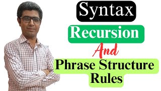 Syntax Recursion and Phrase Structure Rules  Lexical Rules  Generative Grammar  Nasir Aziz [upl. by Tonry]