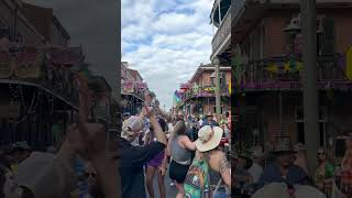 Mardi Gras at neworleans bourbonstreet hiphop takes over jazz mardigras [upl. by Leamiba]