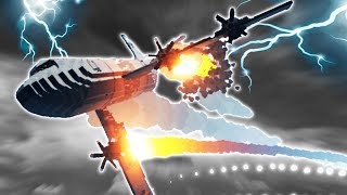 LIGHTING CAUSES PLANE FIRE CRASH SURVIVAL  Stormworks Build and Rescue Gameplay Roleplay [upl. by Lyndell913]