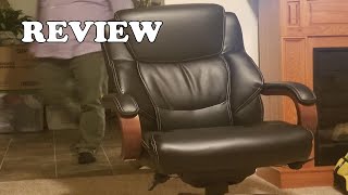 Review LaZBoy Delano Big and Tall Executive Bonded Leather Office Chair 2020 [upl. by Emlynne820]