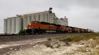 Triple Bonus Trains EB UP Manifest SD70 Lead amp KCS WB BNSF Manifest WB BNSF Stack Ties Down [upl. by Eugeniusz164]