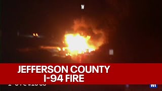 Jefferson County car fire  FOX6 News Milwaukee [upl. by Fairlie814]