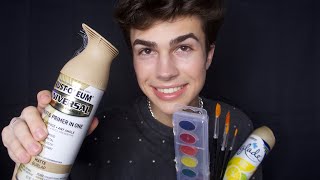 ASMR Doing Your Makeup Using Random Household Products [upl. by Anauqed]