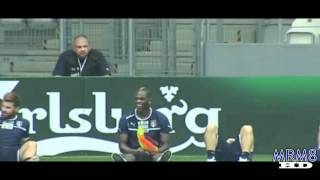 Balotelli funny moment with corner flag EURO2012 [upl. by Alleuol]