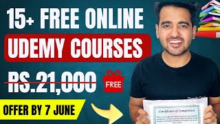 15 Free Udemy Courses With Certificate  Latest Free Courses For Students amp Working Professional [upl. by Malinin]